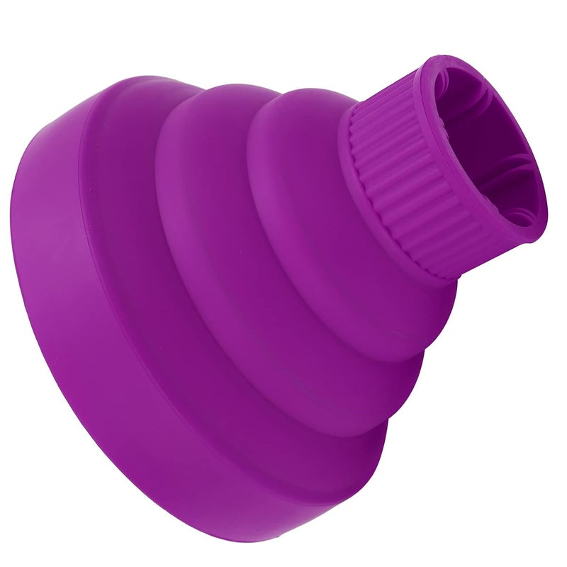 woobles Universal Hair Diffuser, Collapsible Hair Dryer Diffuser Portable Travel Folding Hair Blow Dryer Diffuser Curly or Wavy Hair Styling Tool Hair Dryer Diffuser Nozzle for Hair Dryers(purple) - Image 4